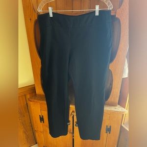 Black Charter Club Elastic Waist Dress Pants